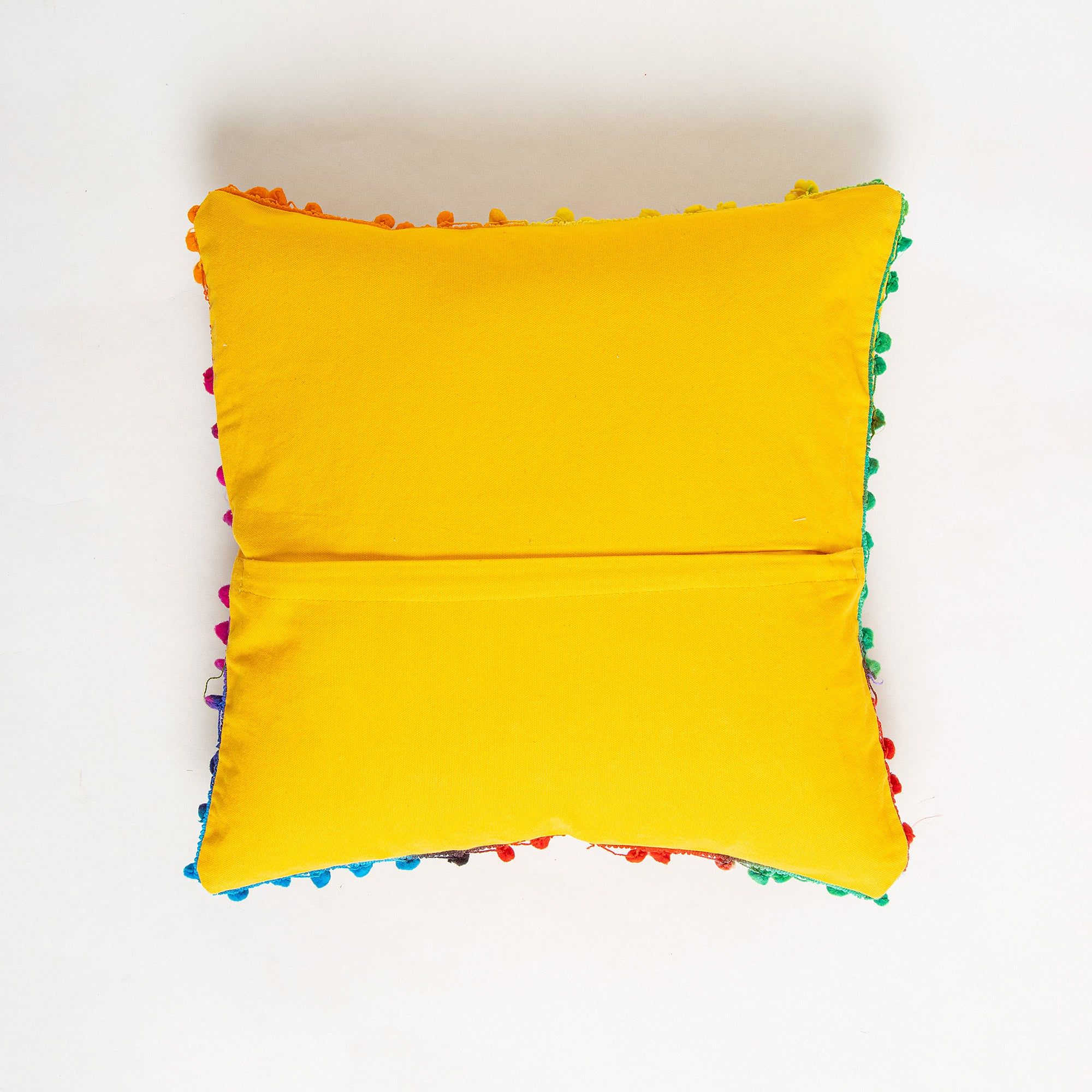 Rangoli Embroidered Cotton Cushion Cover